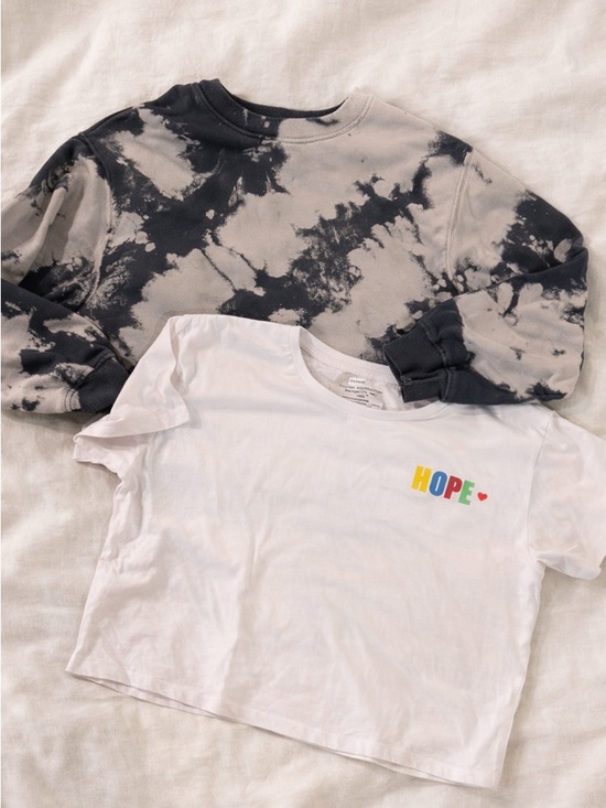Zara Tops - HOPE Rainbow oversized T and Zara sweatshirt